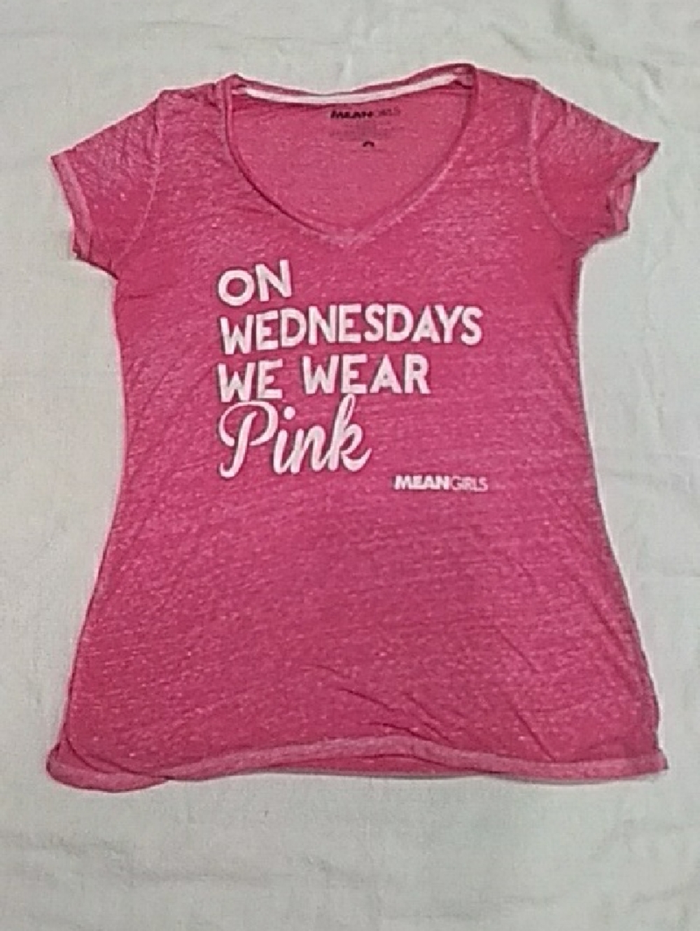 Mean Girls "On Wednesdays We Wear Pink" Pink Graphic Tee